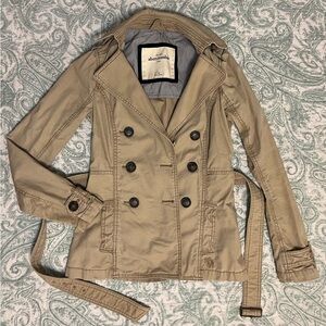 Abercrombie Kid’s Beige Double-Breasted Jacket